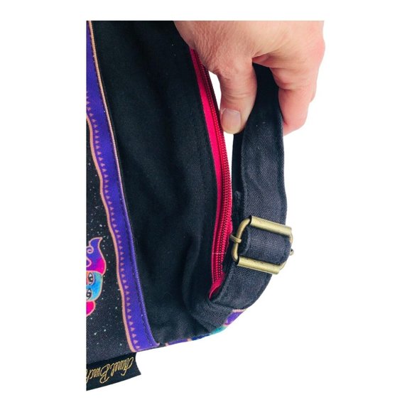 Laurel Burch Cloth Crossbody Bag Purse Dog & Doggies Colorful Design Zippered - Picture 4 of 16